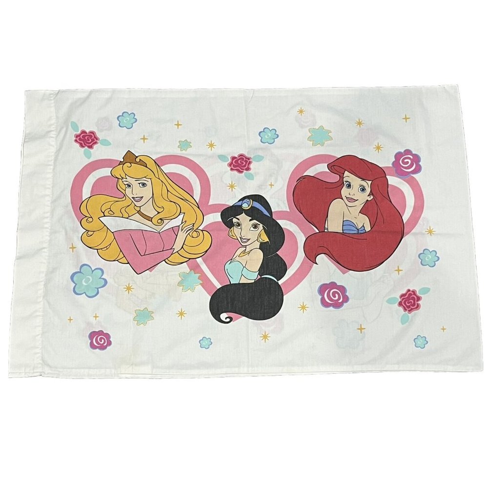 Disney Store Catalogue Flower Power Six Princess Cotton Pillowcase Jasmine Belle
